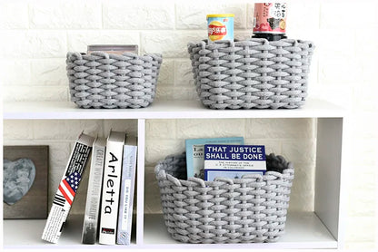 Nordic Cotton Rope Woven Basket Storage Organizer