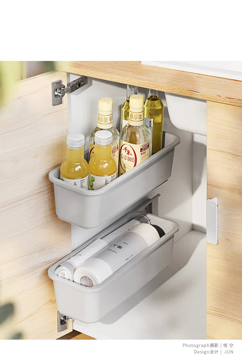 Under Sink Storage Rack Organizer Spice Bottle Shelf