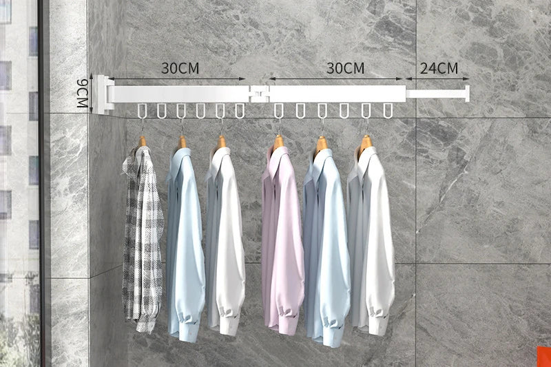 Retractable Folding Clothes Drying Rack