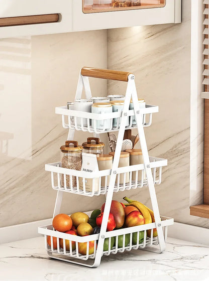 2/3-Tier Countertop Fruit Basket Organizer