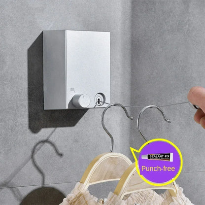 Retractable Double Row Clothesline Wall-Mounted Dryer