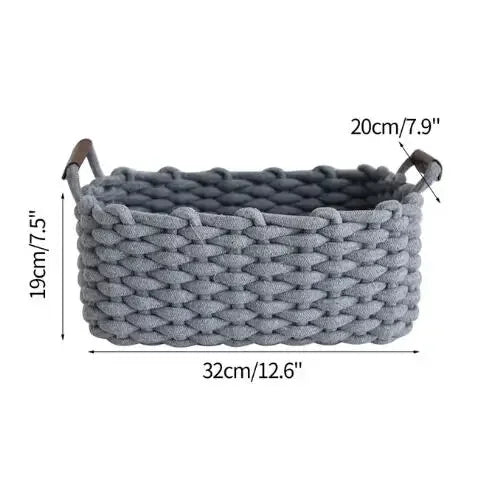 Nordic Cotton Rope Woven Basket Storage Organizer