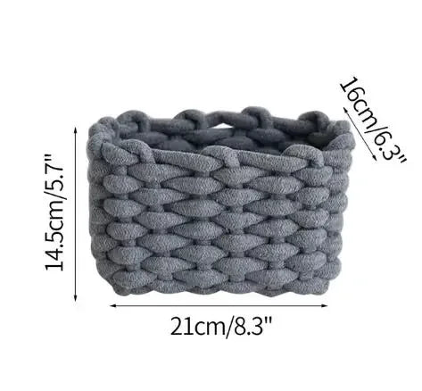 Nordic Cotton Rope Woven Basket Storage Organizer