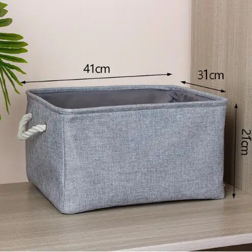 Cotton Linen Folding Storage Baskets