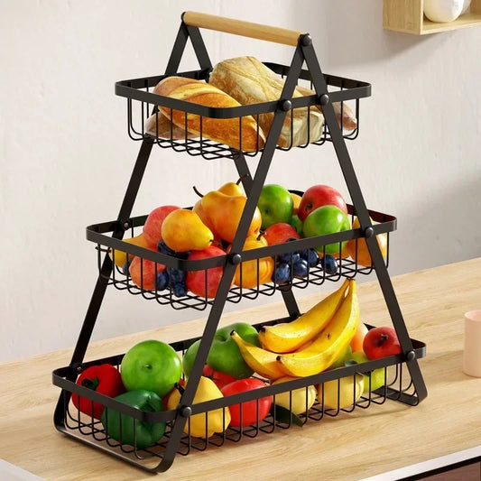 2/3-Tier Countertop Fruit Basket Organizer