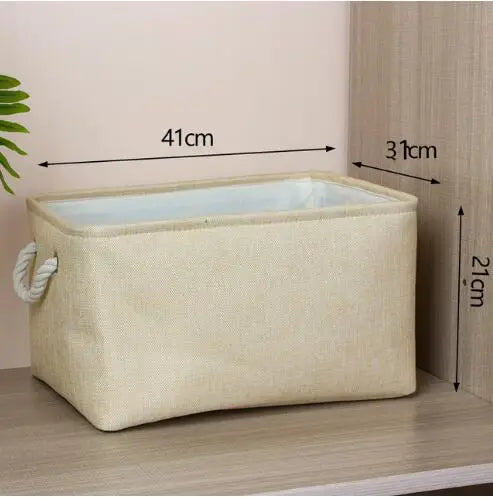 Cotton Linen Folding Storage Baskets