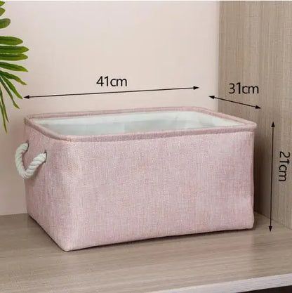 Cotton Linen Folding Storage Baskets