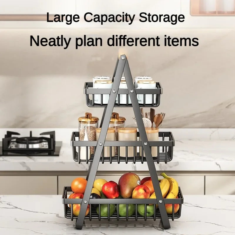 2/3-Tier Countertop Fruit Basket Organizer