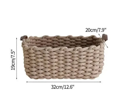 Nordic Cotton Rope Woven Basket Storage Organizer