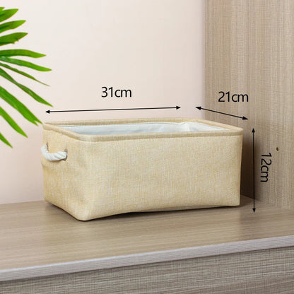 Cotton Linen Folding Storage Baskets