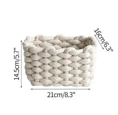 Nordic Cotton Rope Woven Basket Storage Organizer