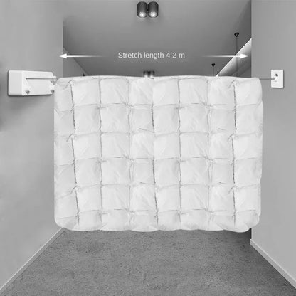 Retractable Double Row Clothesline Wall-Mounted Dryer