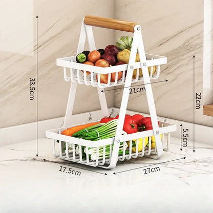 2/3-Tier Countertop Fruit Basket Organizer