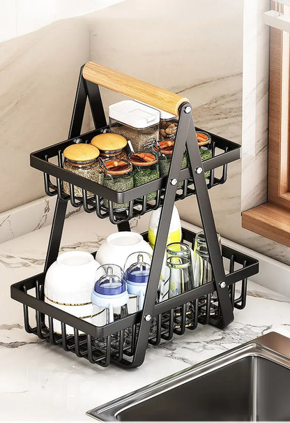 2/3-Tier Countertop Fruit Basket Organizer