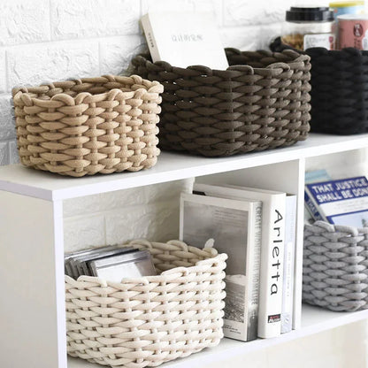 Nordic Cotton Rope Woven Basket Storage Organizer