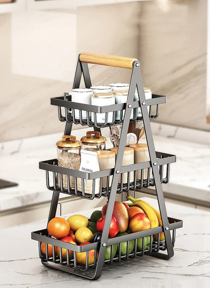 2/3-Tier Countertop Fruit Basket Organizer