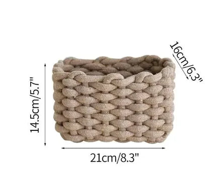 Nordic Cotton Rope Woven Basket Storage Organizer