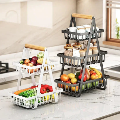 2/3-Tier Countertop Fruit Basket Organizer