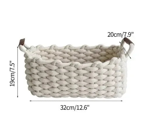 Nordic Cotton Rope Woven Basket Storage Organizer